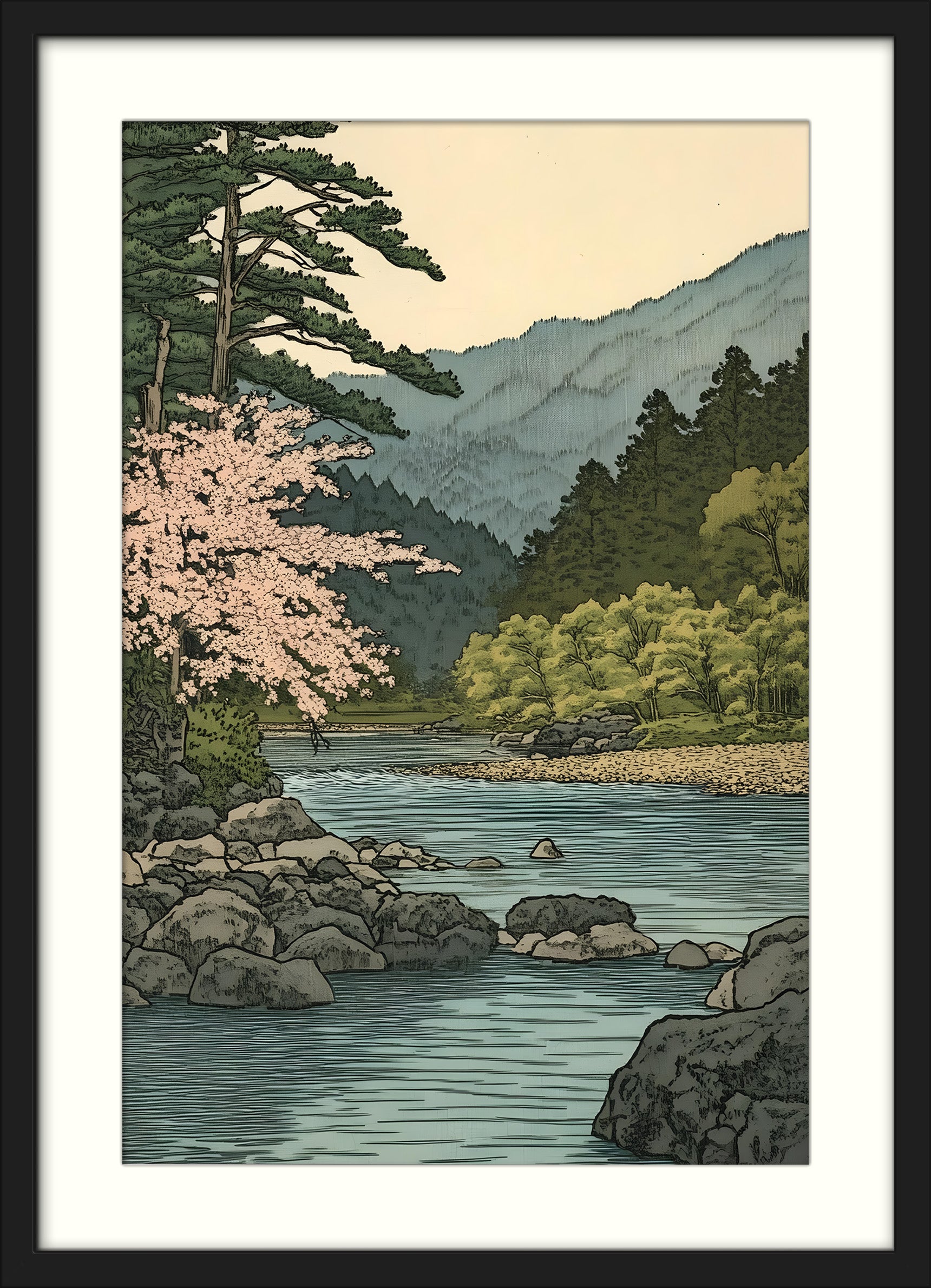 織田義郎　水彩画 Harbor Scape III 296/300 織田義郎 水彩画 Harbor Scape III 296/300