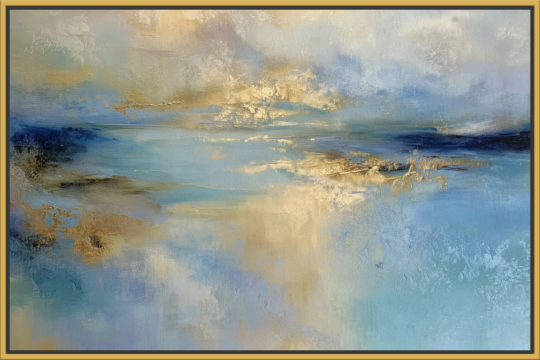 Abstract Blue & Gold Seascape