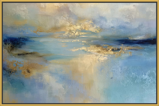 Abstract Blue & Gold Seascape