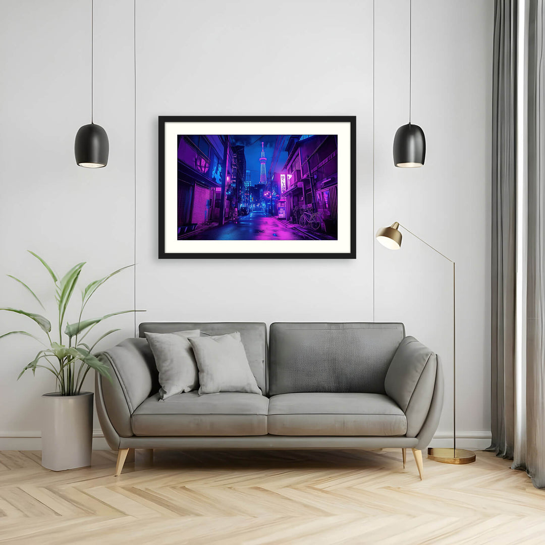 Cyberpunk Cityscape Print