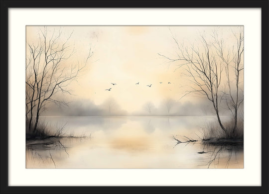 Misty Lake Landscape