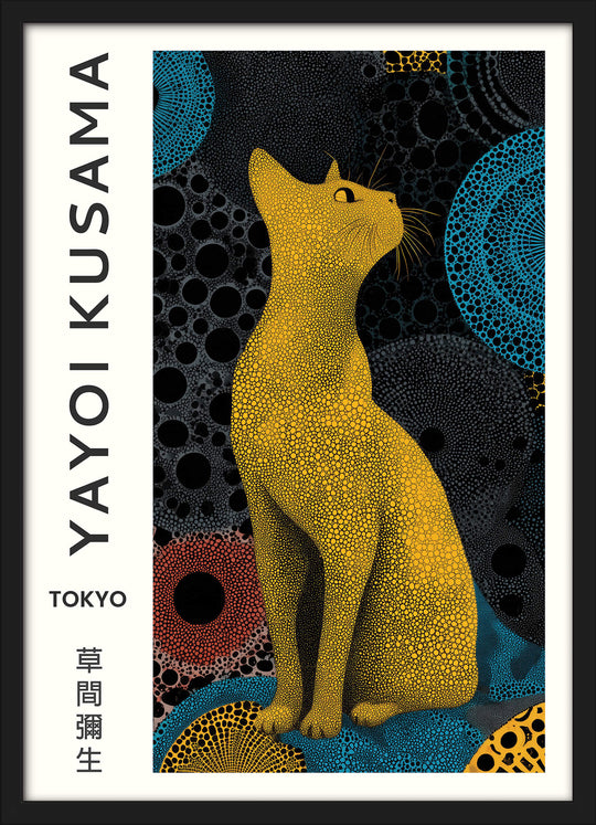 Yayoi Kusama Golden Cat Poster