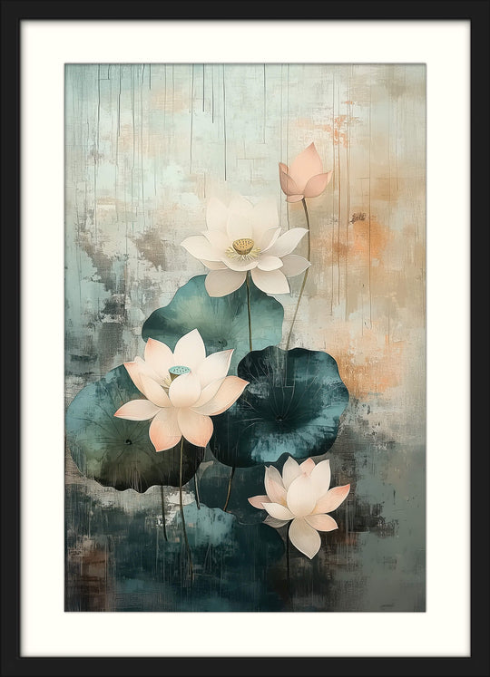 Japanese Lotus Wall Art Print