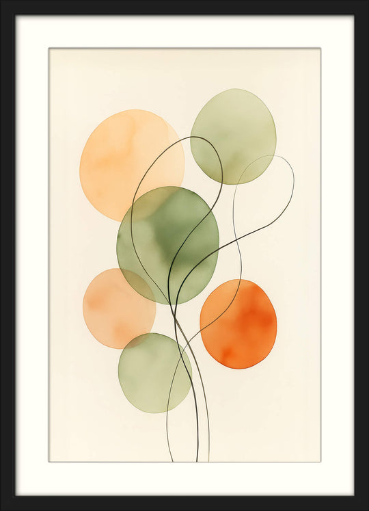 Watercolor Style Geometric Decor