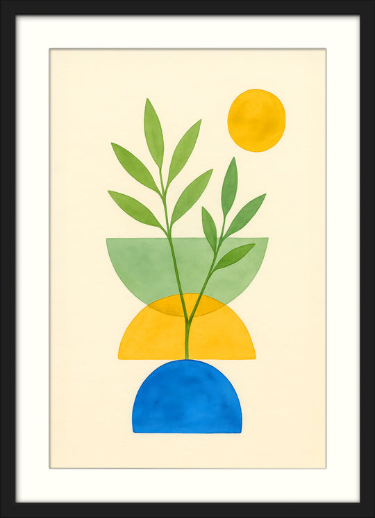 Geometric Botanical Wall Art
