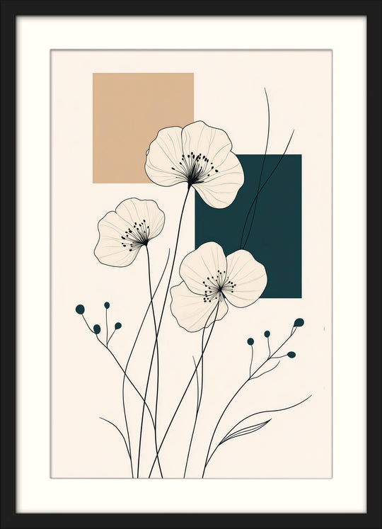 Minimalist Floral Line Art