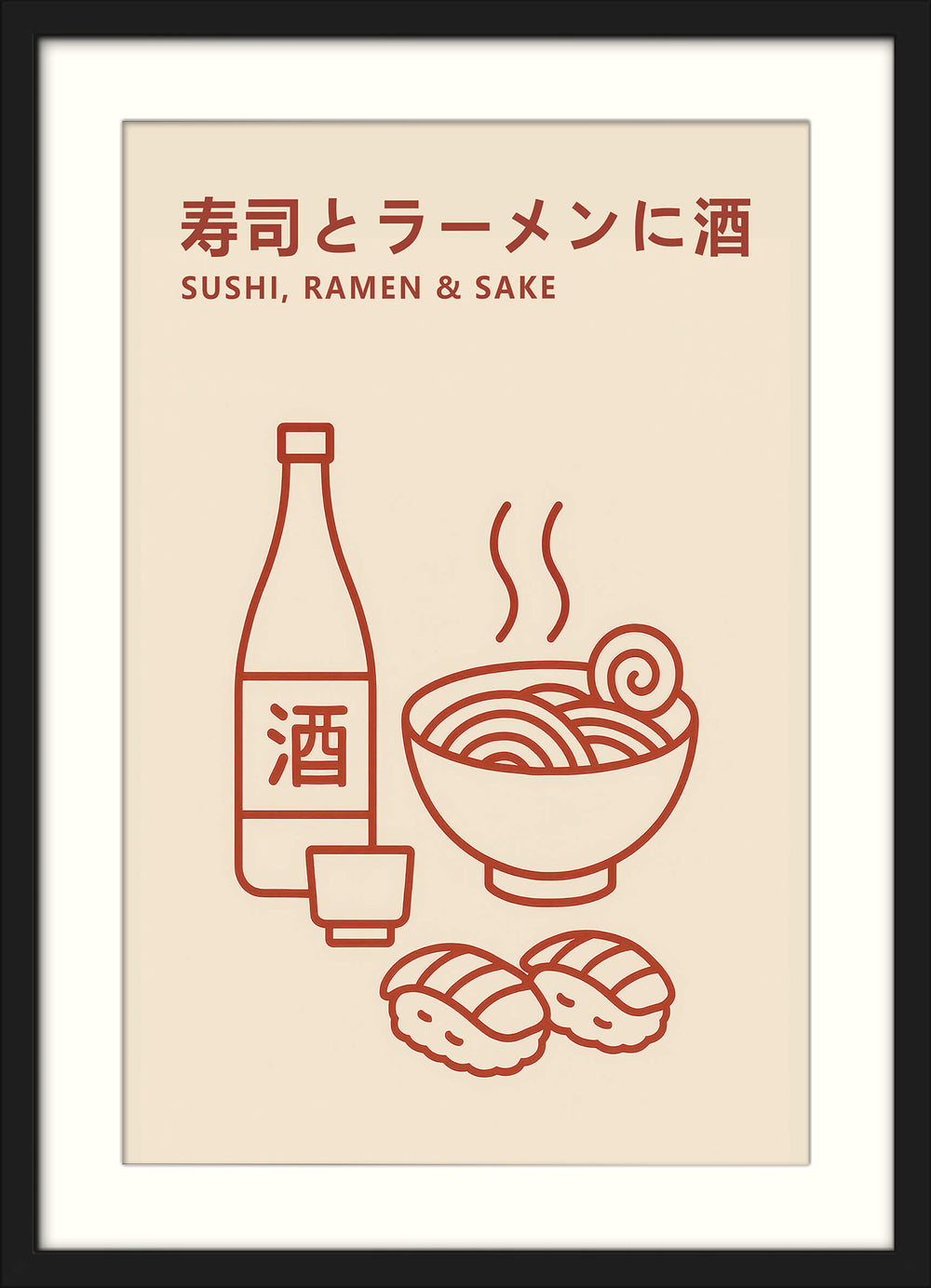 Minimalist Japanese Food Print