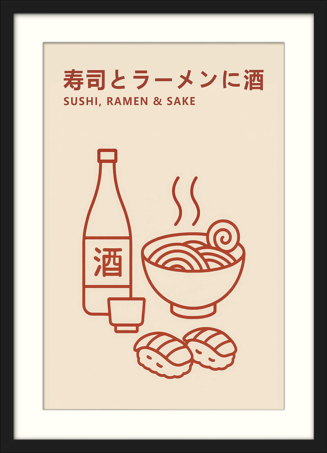 Minimalist Japanese Food Print