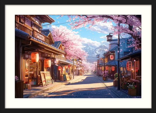 Japanese Street House Print