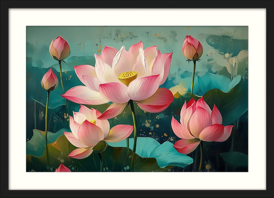 Japanese Lotus Wall Art Print