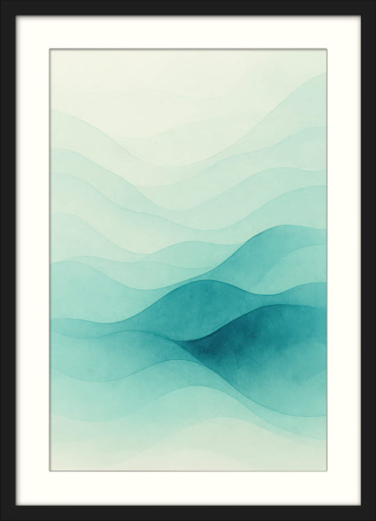 Aqua Abstract Wall Art