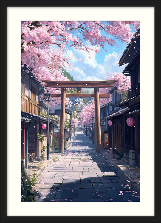 Japanese Cherry Blossom Wall Art Print