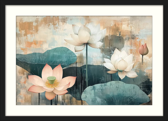 Japanese Lotus Wall Art Print