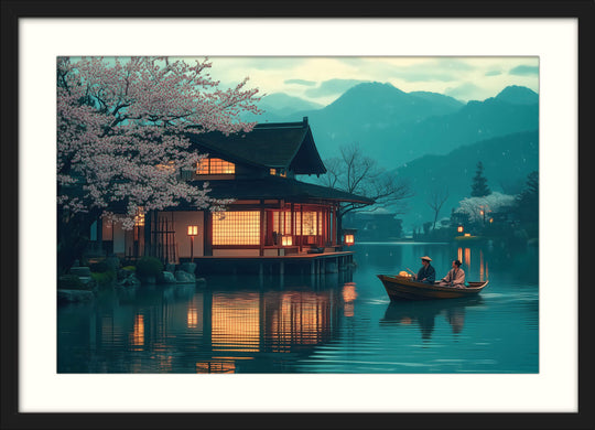 Japanese Lake House Print
