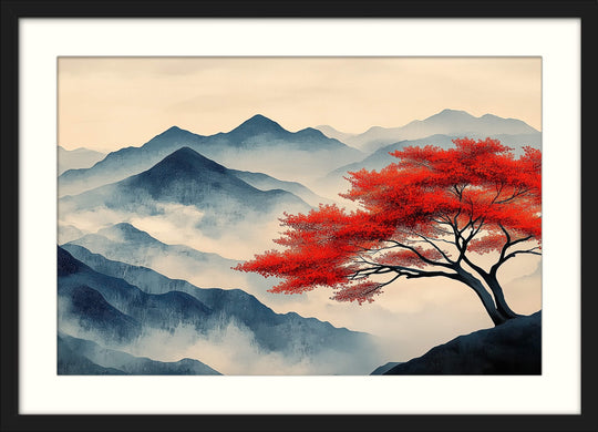 Red Maple Mountain Landscape