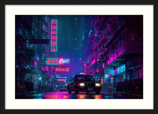 Neon City Wall Art Print