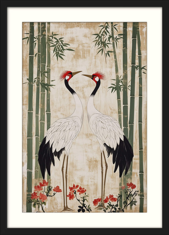 Cranes in Bamboo Forest
