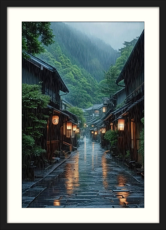 Rainy Street Japan Print