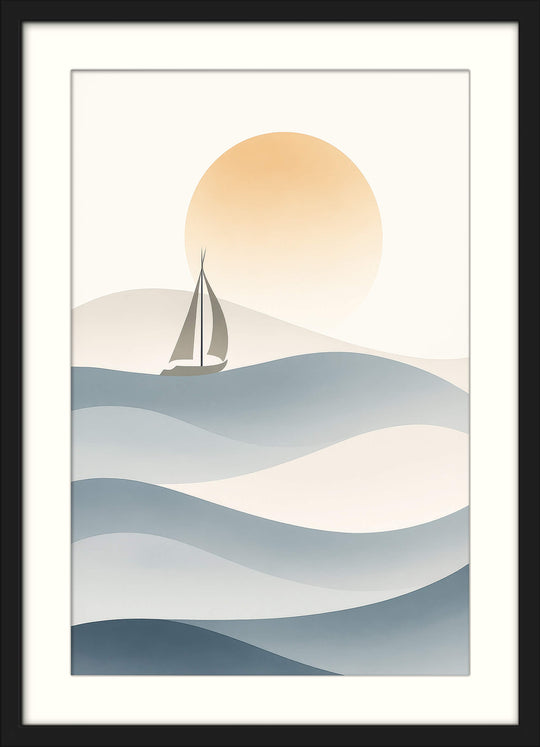Minimalist Sailboat Wall Art