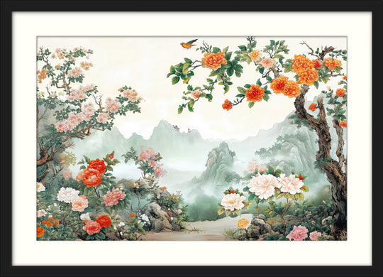 Japanese Floral Landscape