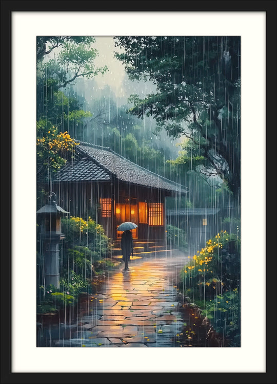 Japanese Rain Wall Art