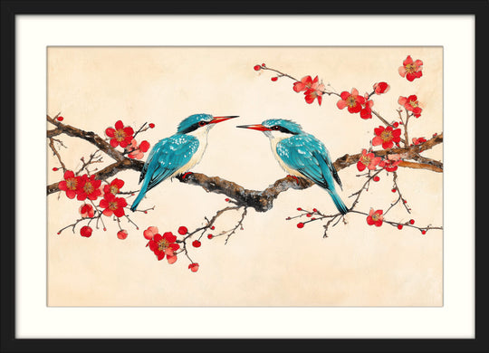 Bird Cherry Blossom Wall Art