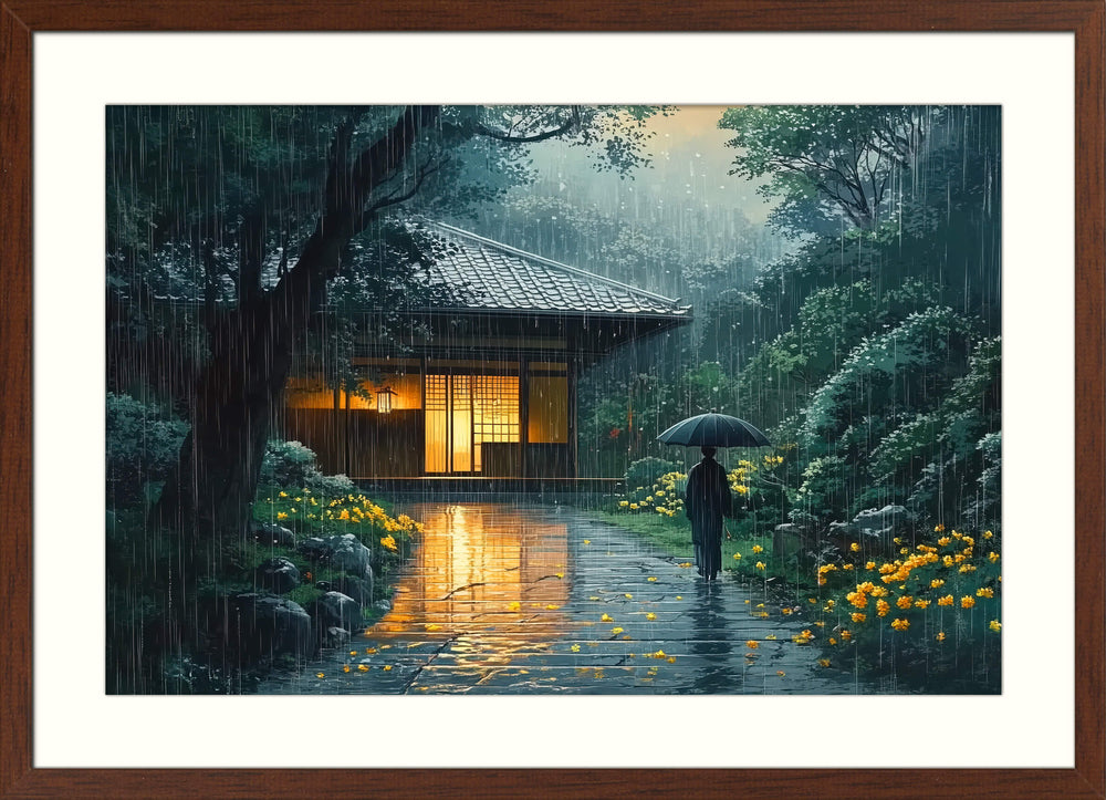 Rainy Night Japan Art Print