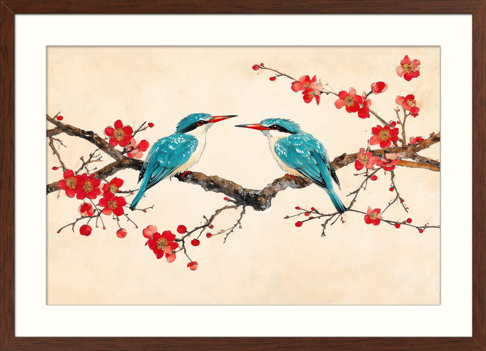Bird Cherry Blossom Wall Art