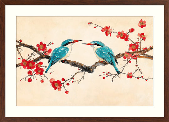 Bird Cherry Blossom Wall Art