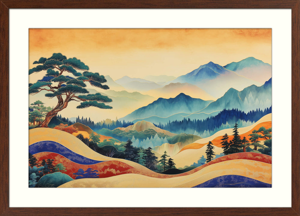 Golden Dawn Over Painted Peaks