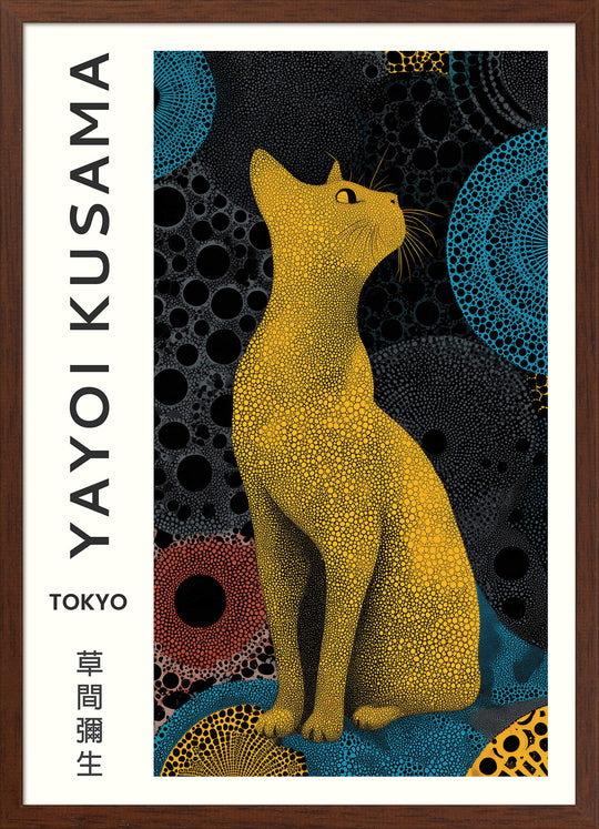 Yayoi Kusama Golden Cat Poster