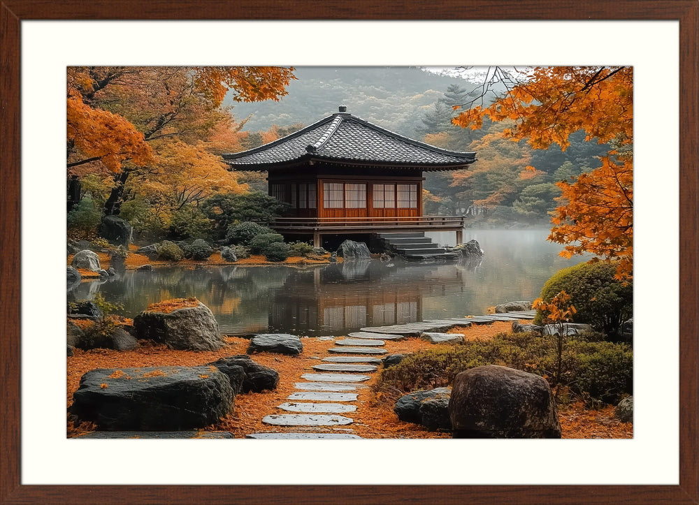 Japanese Garden Autumn Wall Art