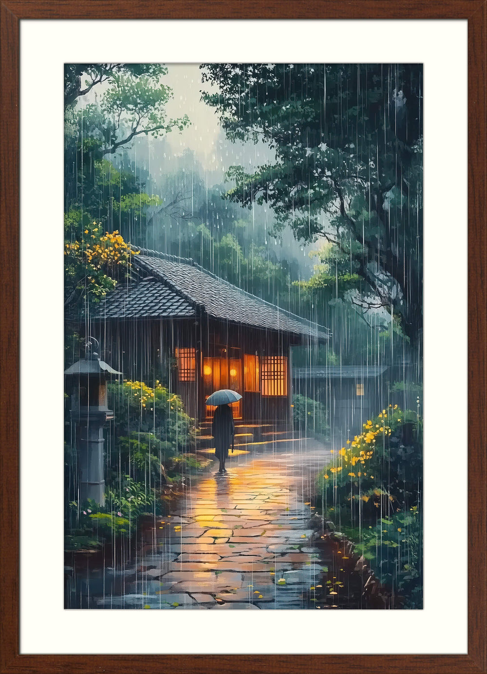 Japanese Rain Wall Art