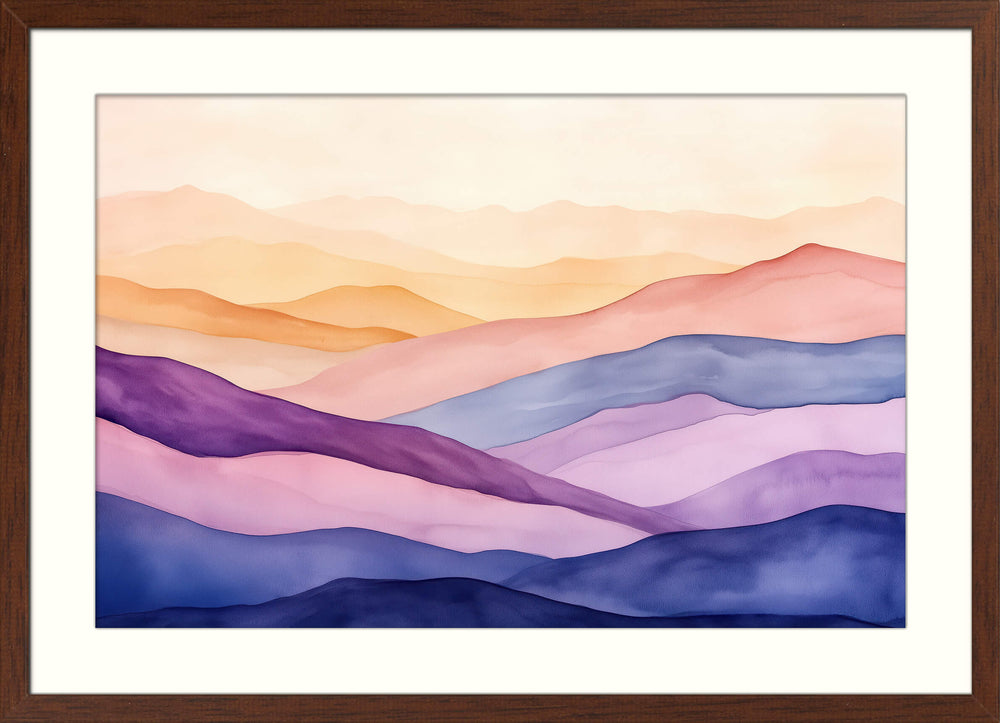 Japanese Abstract Mountain Art Print