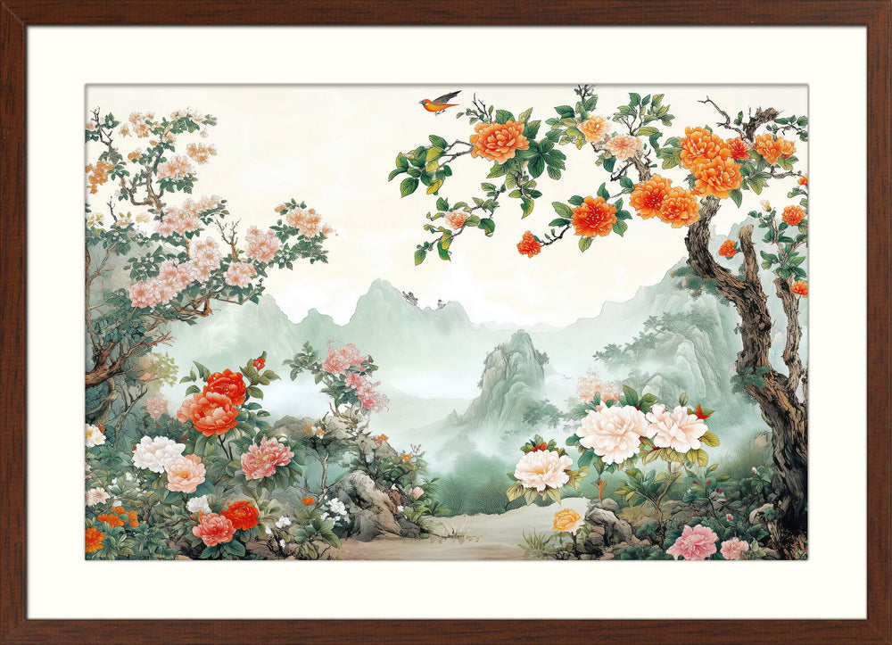 Japanese Floral Landscape