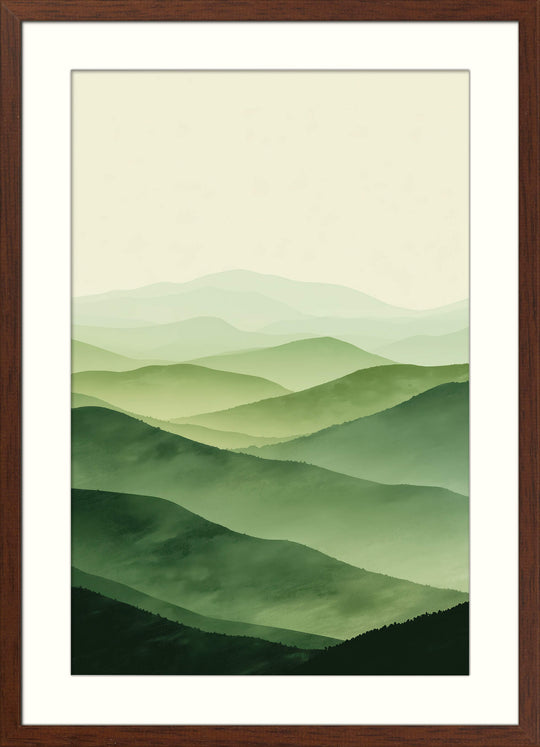 Abstract Green Mountain Landscape