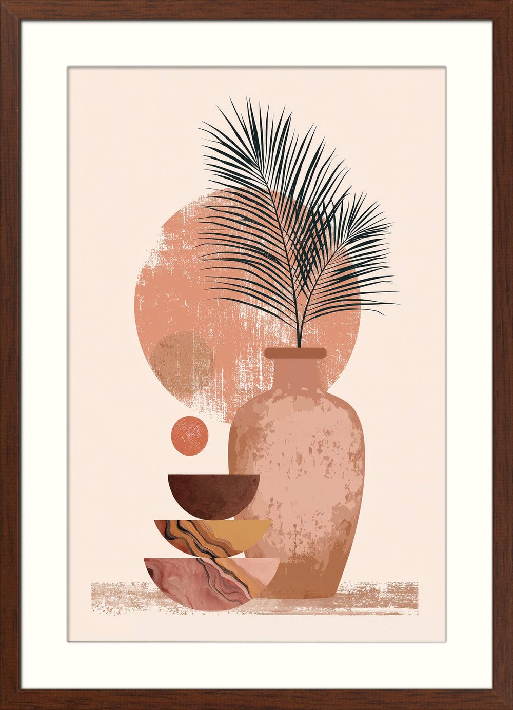 Earthen Balance – Vase and Palm