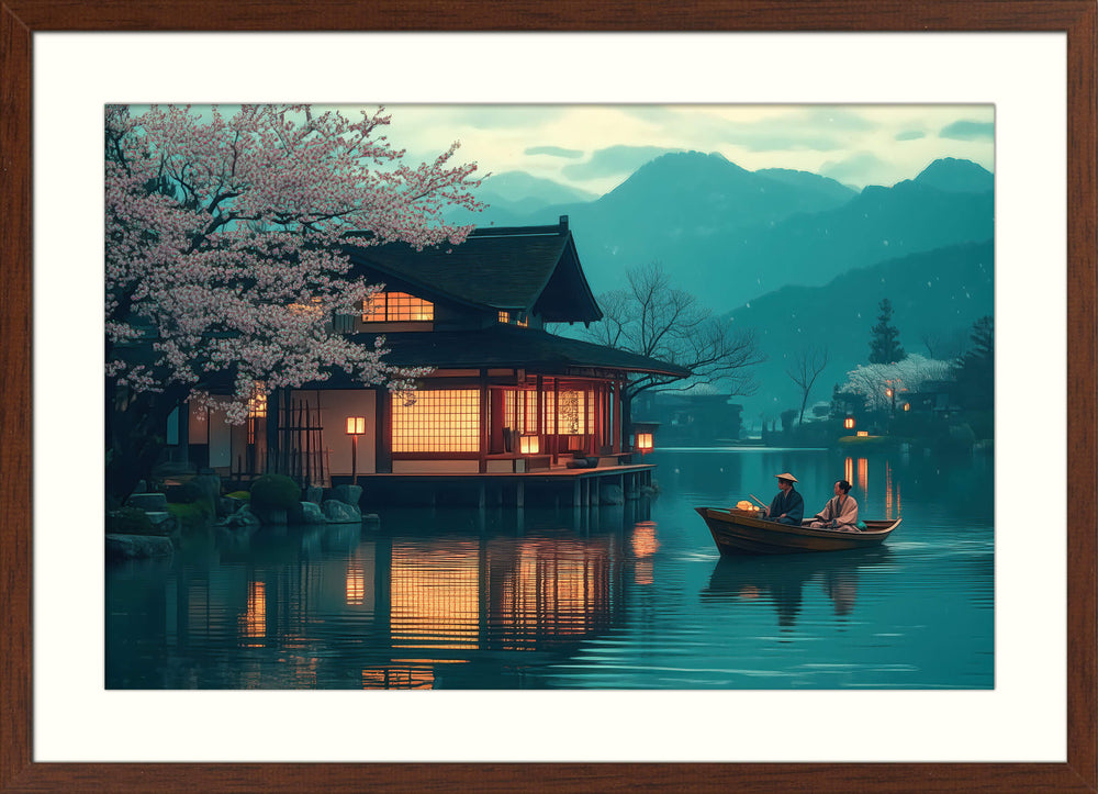 Japanese Lake House Print