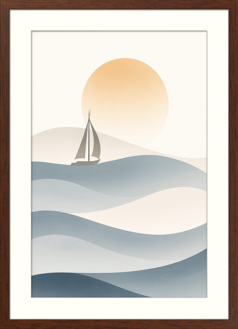 Minimalist Sailboat Wall Art