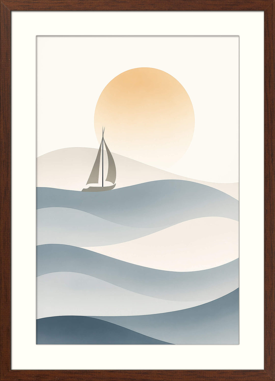 Minimalist Sailboat Wall Art