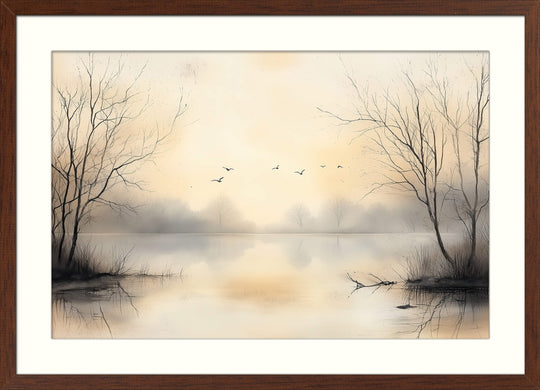 Misty Lake Landscape