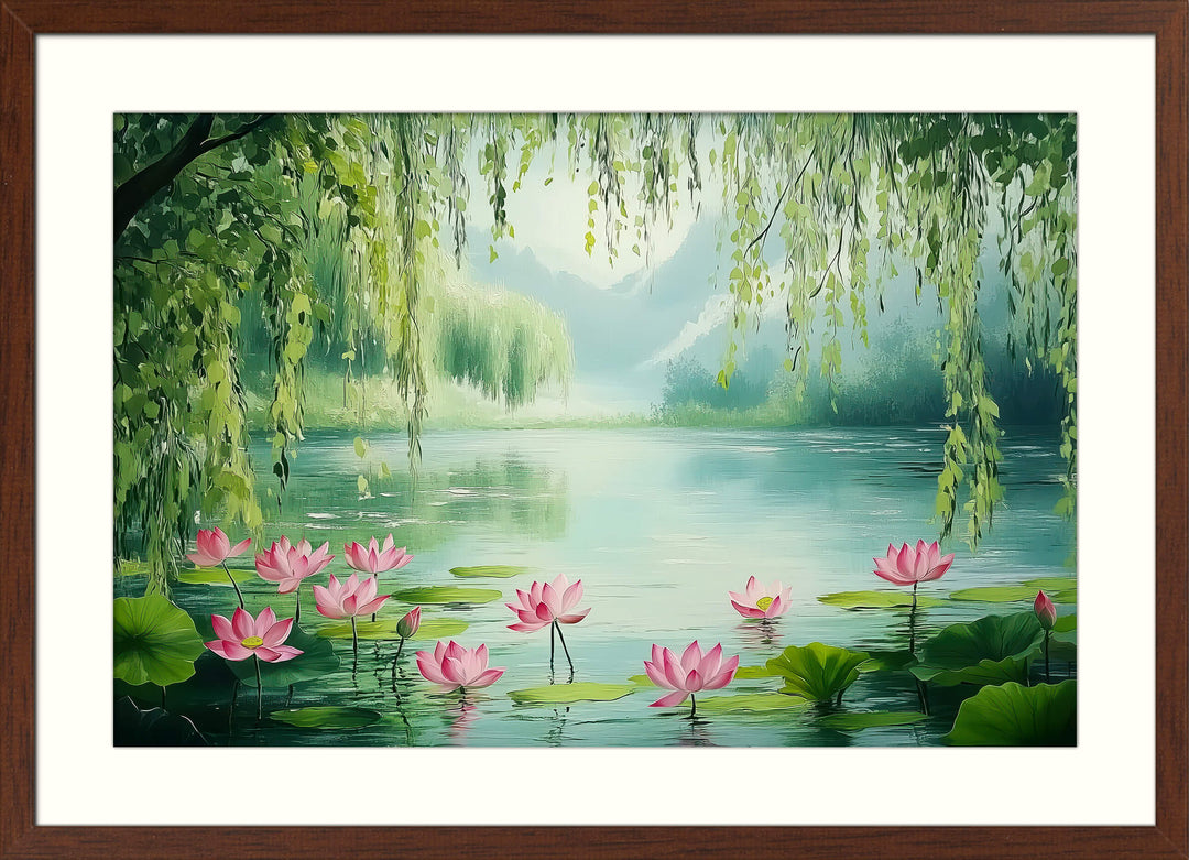 Japanese Lotus Pond Wall Art