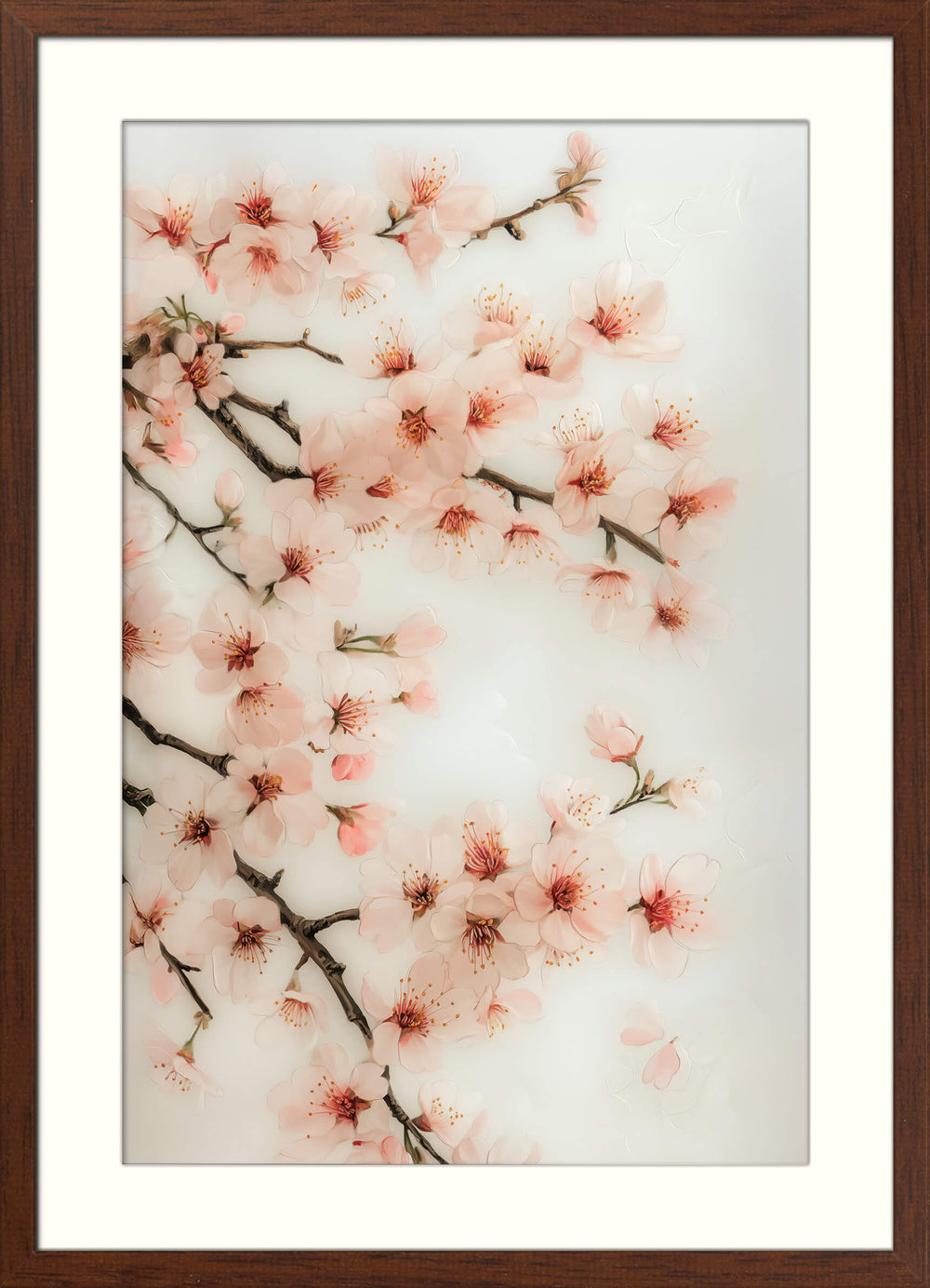 Sakura Flower Print in Soft Pink & White
