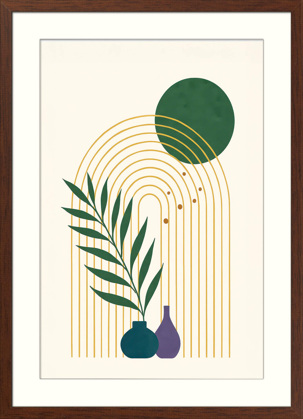 Geometric Botanical Wall Art Print