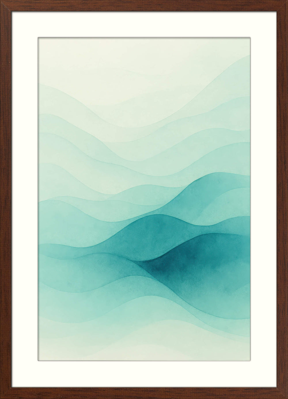 Aqua Abstract Wall Art