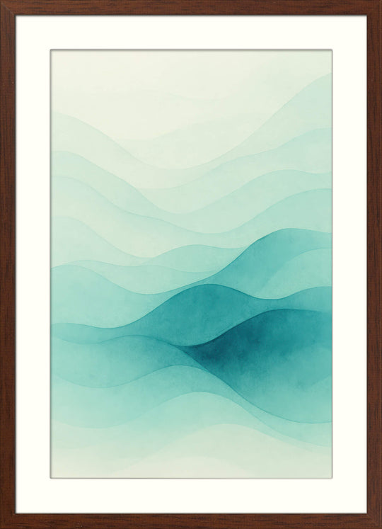 Aqua Abstract Wall Art