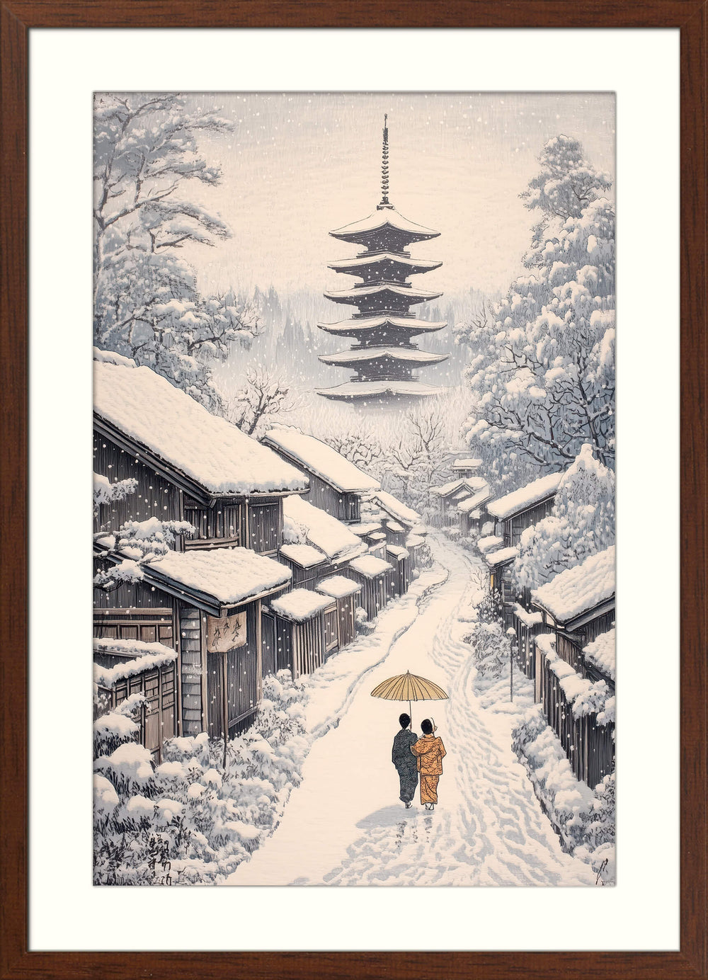 Old Village Snowfall
