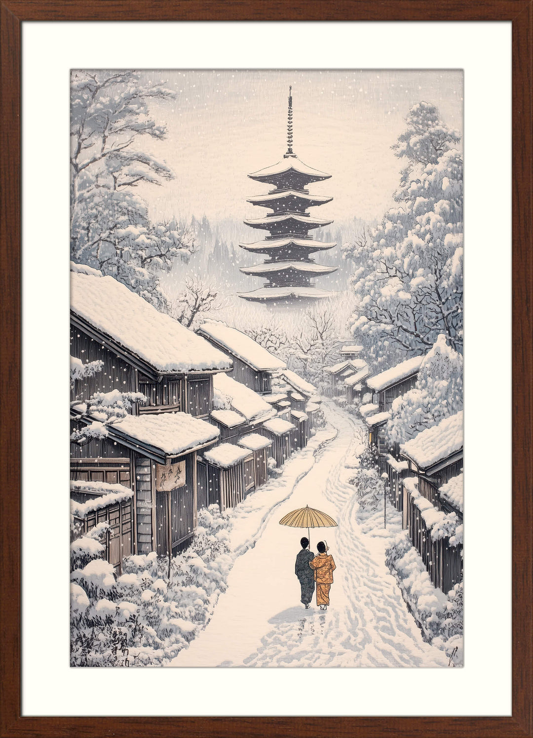 Old Village Snowfall