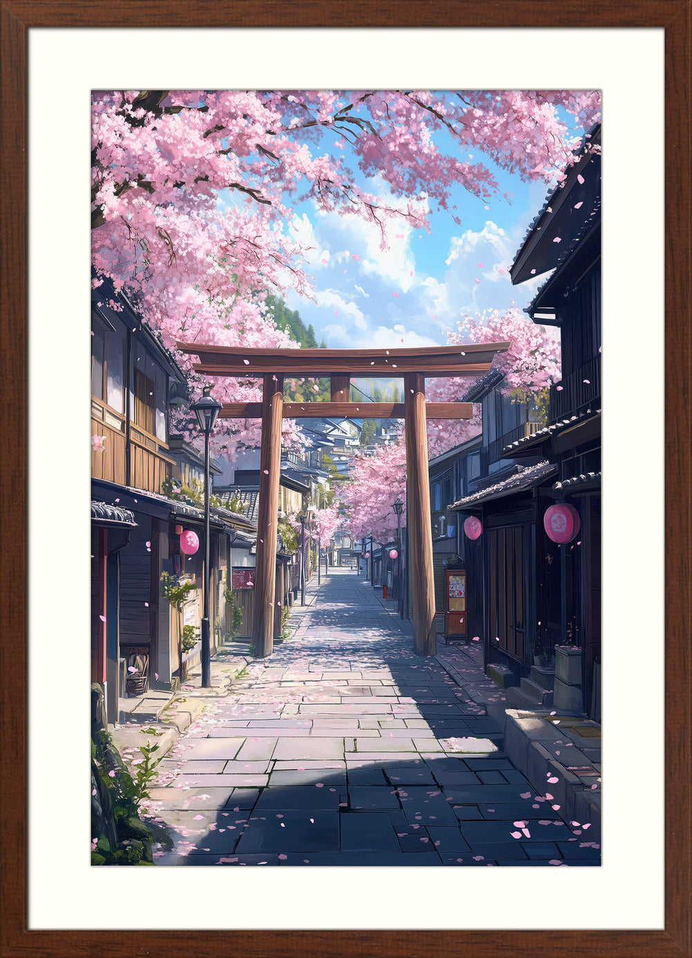 Japanese Cherry Blossom Wall Art Print
