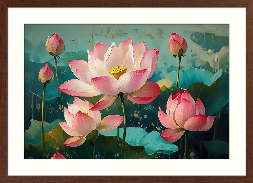 Japanese Lotus Wall Art Print